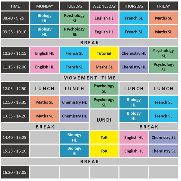 timetable 1