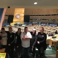 T&T and Geog students at the UN HQ, New York